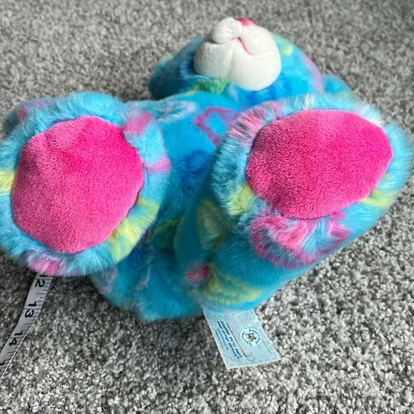 BUILD A Bear 15” Aqua Peace Sign Plush Bear - Picture 5 of 8